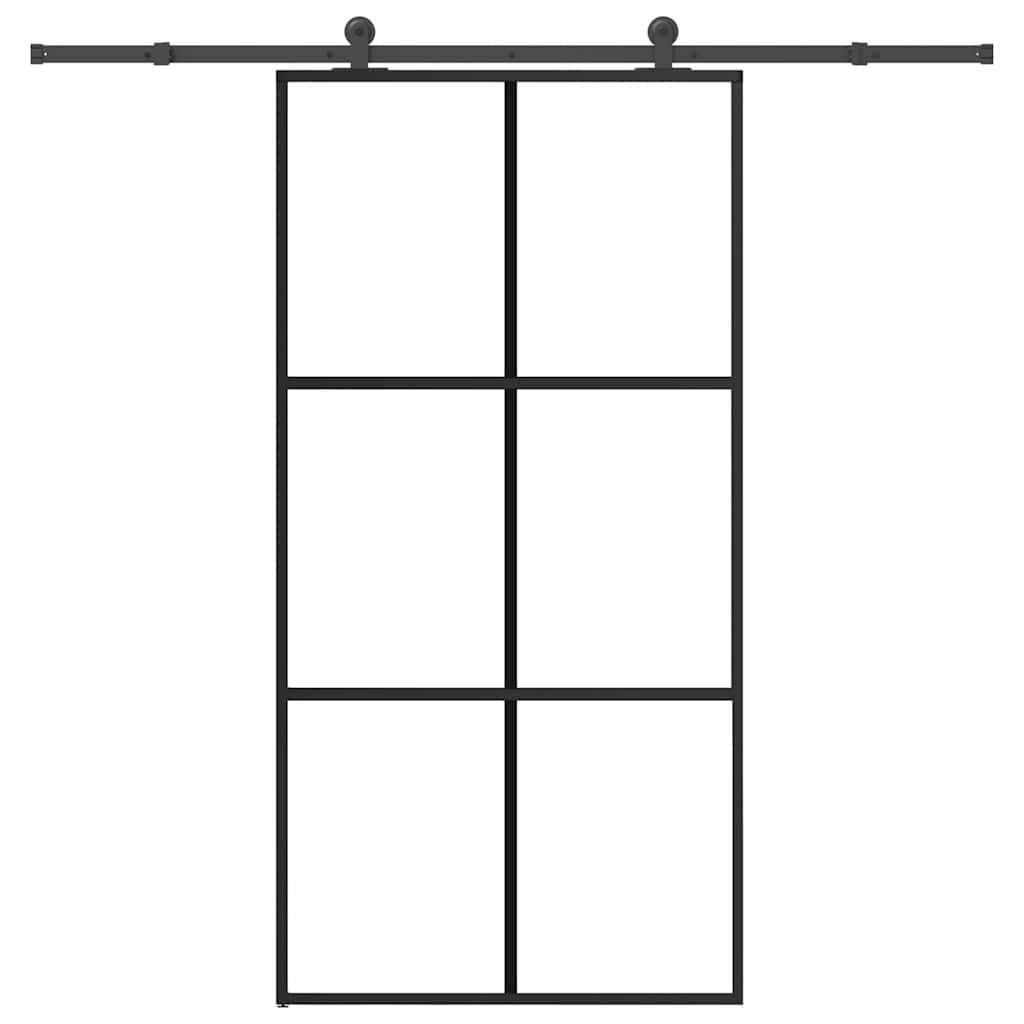 Συρόμενη πόρτα με σετ υλικού 102x205 cm ESG Γυαλί&Αλουμίνιο
