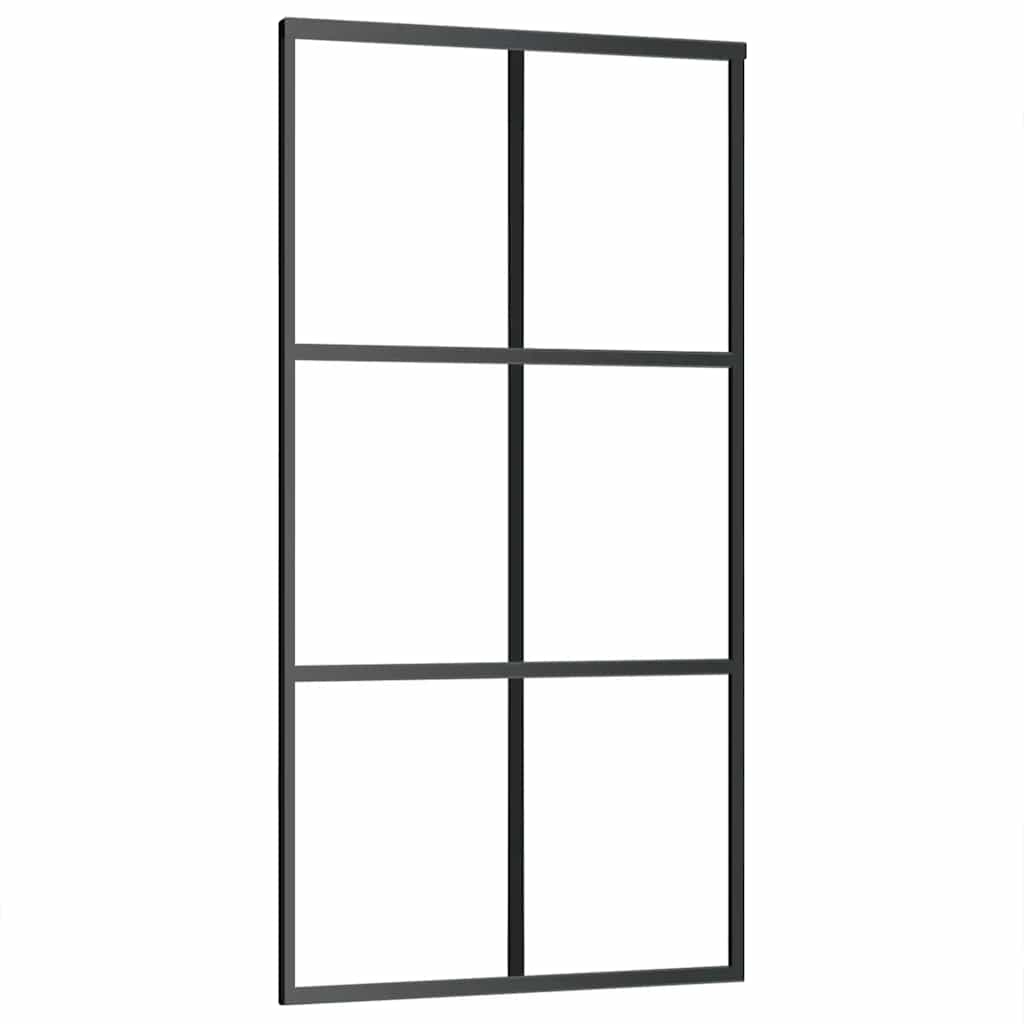 Συρόμενη πόρτα με σετ υλικού 102x205 cm ESG Γυαλί&Αλουμίνιο