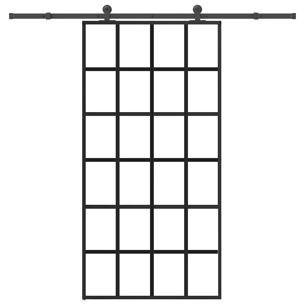 Συρόμενη πόρτα με σετ υλικού 102x205 cm ESG Γυαλί&Αλουμίνιο