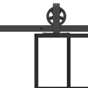 Συρόμενη πόρτα με σετ υλικού 102x205 cm ESG Γυαλί&Αλουμίνιο