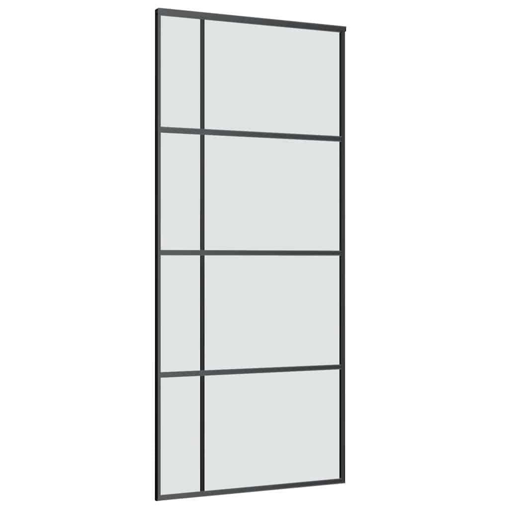 Συρόμενη Πόρτα με Μηχανισμό 90x205 εκ. Γυαλί ESG & Αλουμίνιο