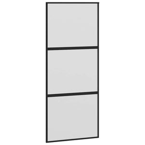 Συρόμενη πόρτα με σετ υλικού 90x205 cm από γυαλί&Αλουμίνιο - Pakobazaar