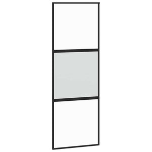 Συρόμενη πόρτα με σετ υλικού 76x205 cm από γυαλί&Αλουμίνιο - Pakobazaar