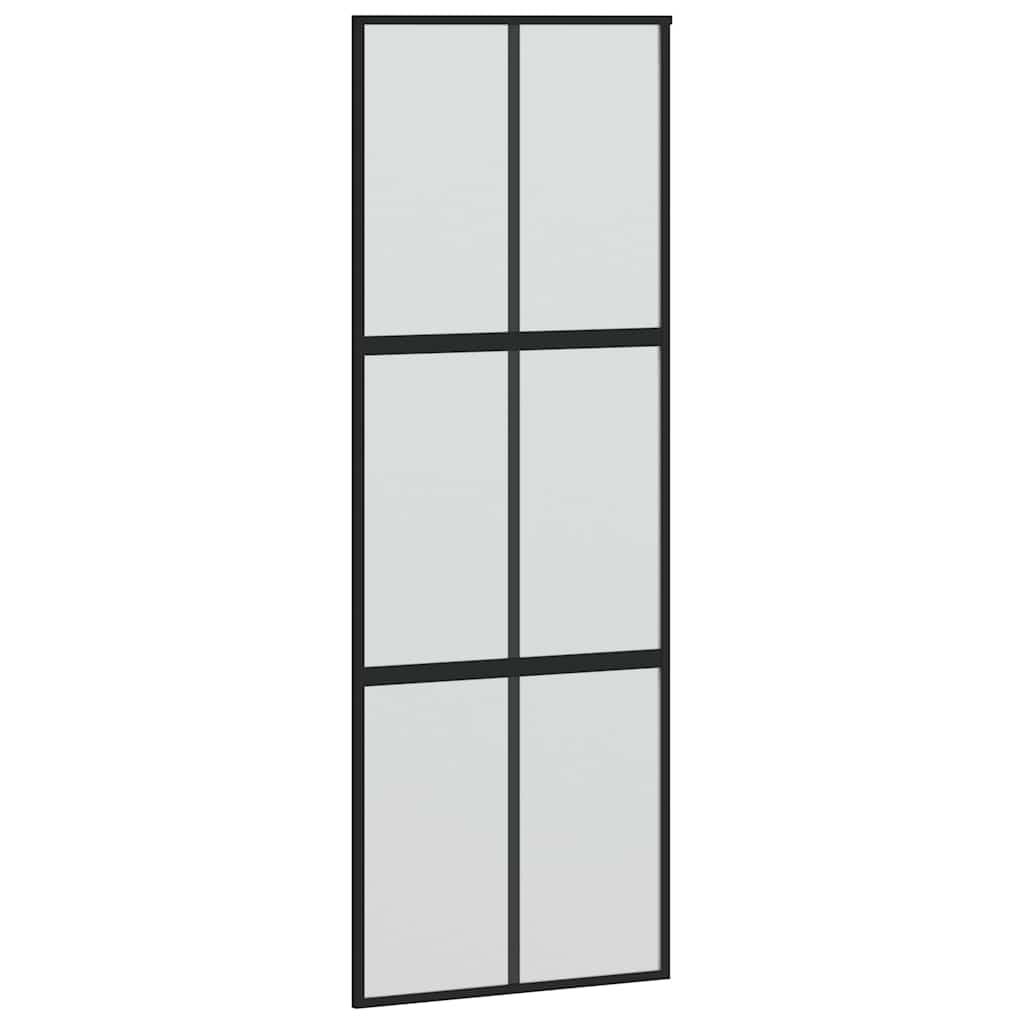 Συρόμενη πόρτα με σετ υλικού 90x205 cm από γυαλί&Αλουμίνιο - Pakobazaar