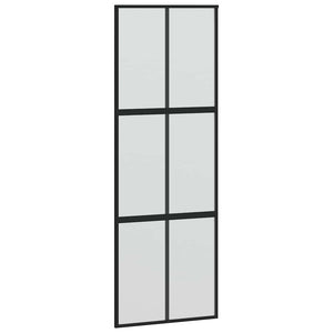 Συρόμενη πόρτα με σετ υλικού 90x205 cm από γυαλί&Αλουμίνιο - Pakobazaar