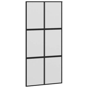 Συρόμενη πόρτα με σετ υλικού 102,5x205 cm από γυαλί&Αλουμίνιο