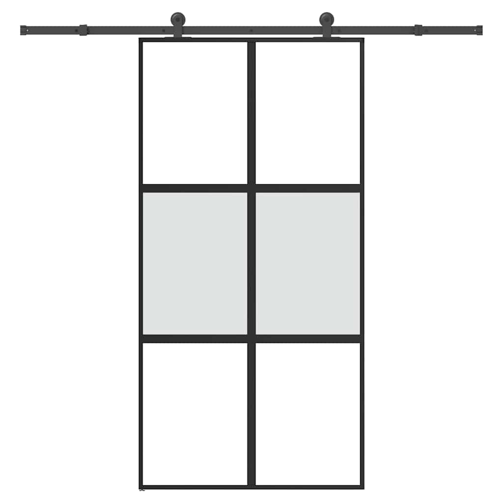 Συρόμενη πόρτα με σετ υλικού 102,5x205 cm από γυαλί&Αλουμίνιο - Pakobazaar