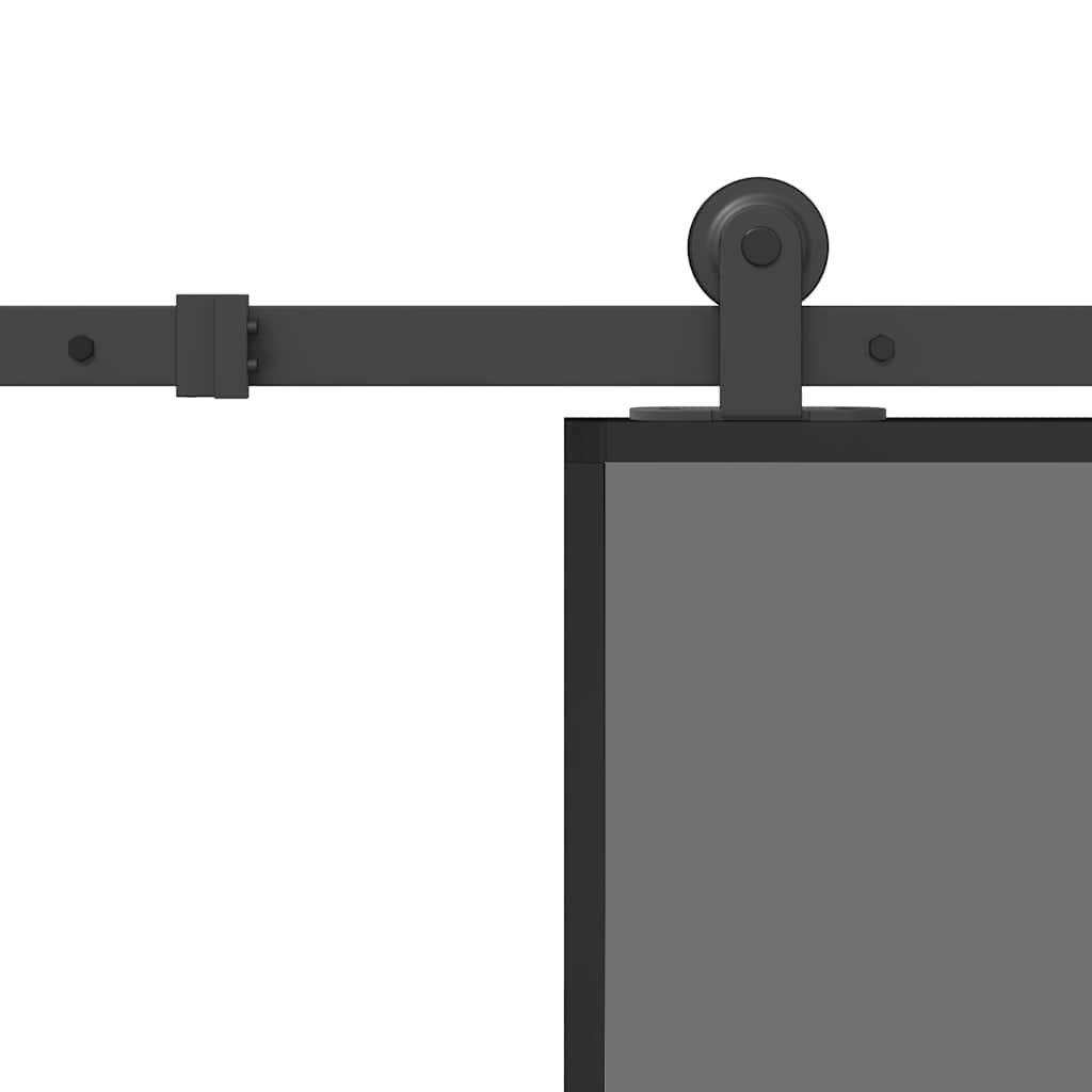 Συρόμενη πόρτα με σετ υλικού 76x205 cm από γυαλί&Αλουμίνιο