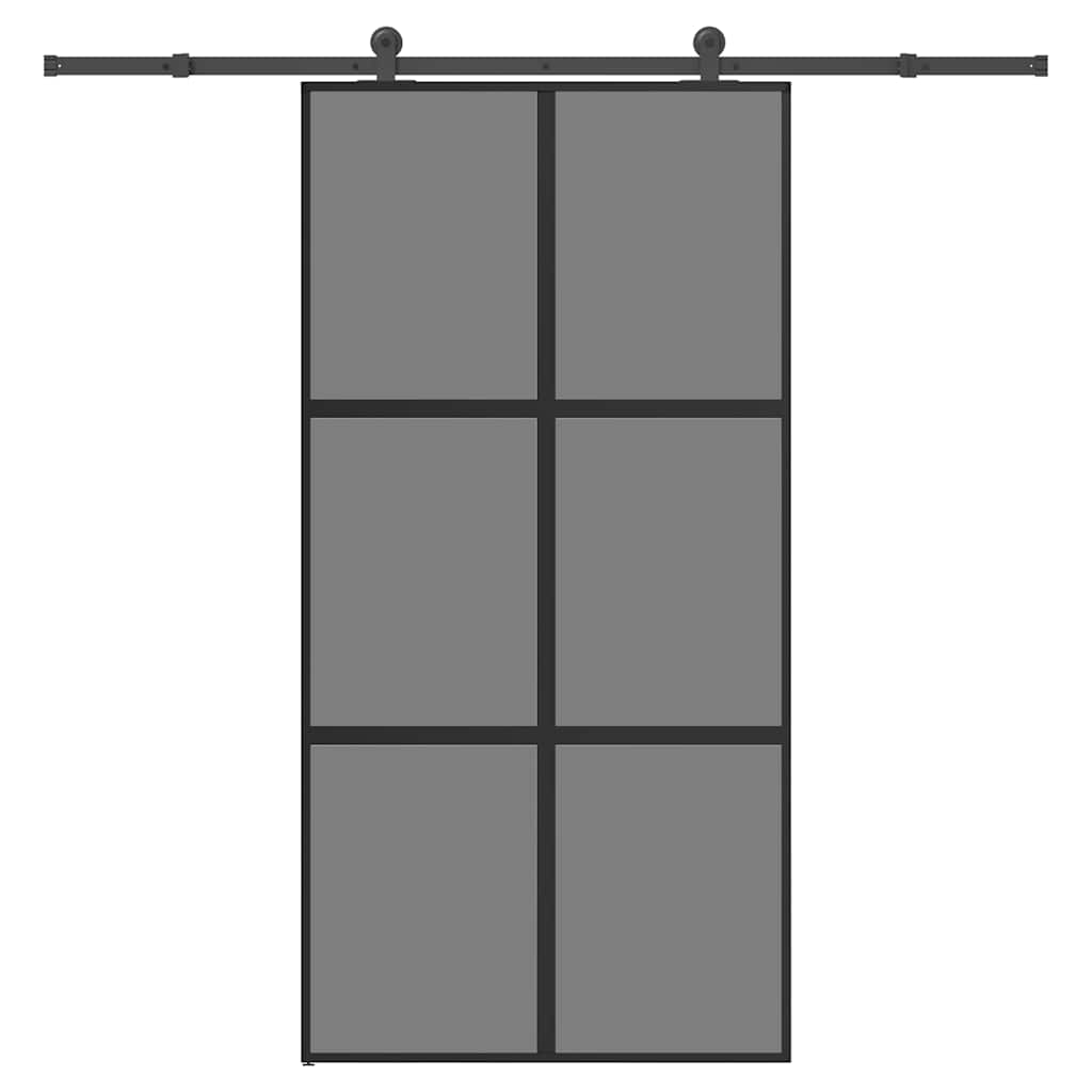 Συρόμενη πόρτα με σετ υλικού 102,5x205 cm από γυαλί&Αλουμίνιο