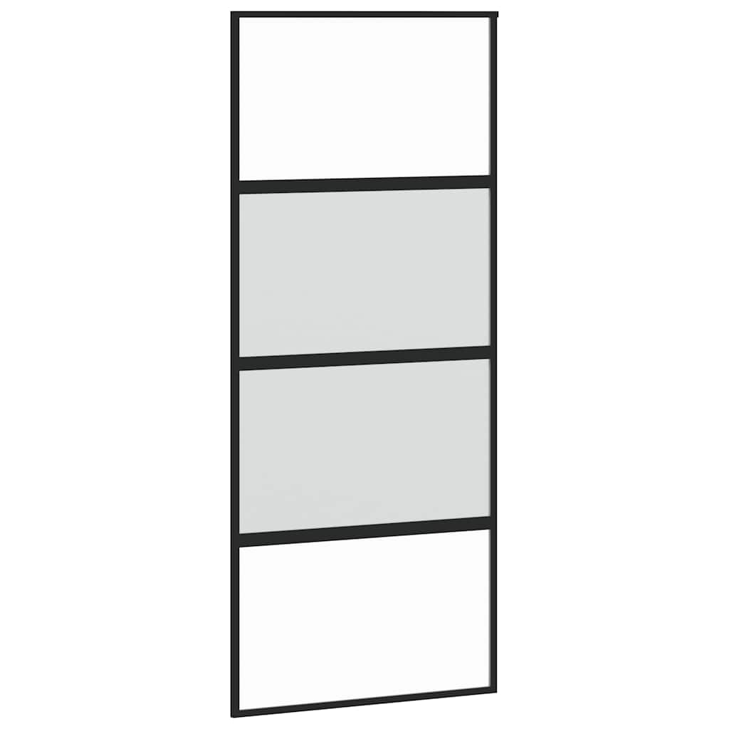 Συρόμενη πόρτα με σετ υλικού 90x205 cm από γυαλί&Αλουμίνιο