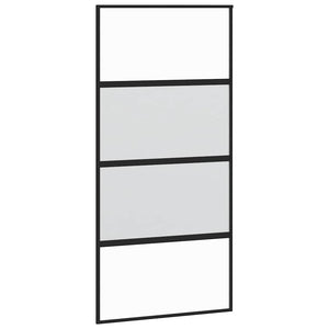 Συρόμενη πόρτα με σετ υλικού 102,5x205 cm από γυαλί&Αλουμίνιο