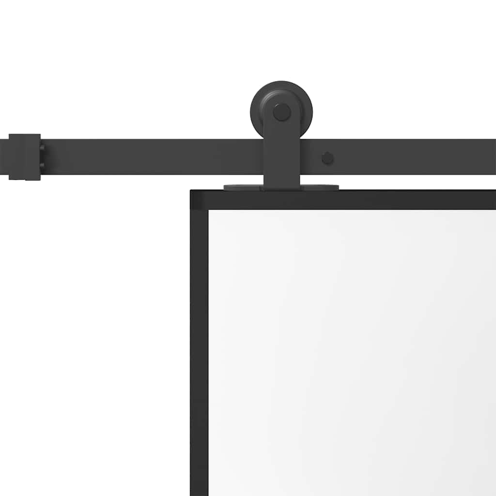 Συρόμενη πόρτα με σετ υλικού 76x205 cm από γυαλί&Αλουμίνιο - Pakobazaar