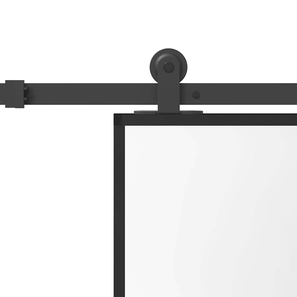 Συρόμενη πόρτα με σετ υλικού 76x205 cm από γυαλί&Αλουμίνιο - Pakobazaar