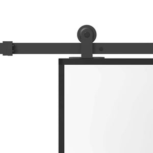 Συρόμενη πόρτα με σετ υλικού 76x205 cm από γυαλί&Αλουμίνιο - Pakobazaar