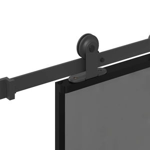 Συρόμενη πόρτα με σετ υλικού 76x205 cm από γυαλί&Αλουμίνιο