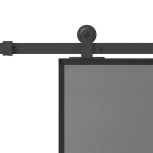Συρόμενη πόρτα με σετ υλικού 76x205 cm από γυαλί&Αλουμίνιο