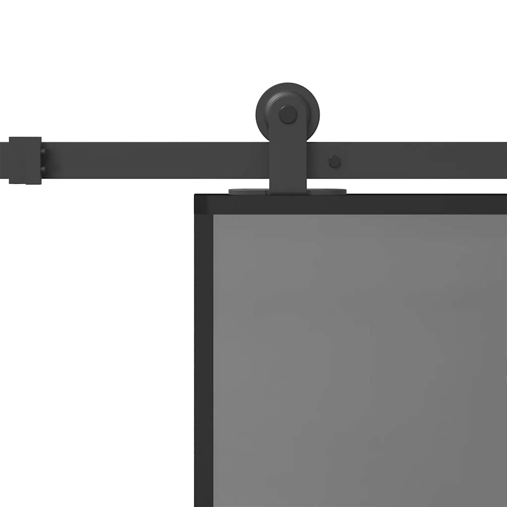 Συρόμενη πόρτα με σετ υλικού 76x205 cm από γυαλί&Αλουμίνιο