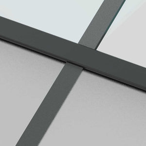 Συρόμενη πόρτα με σετ υλικού 76x205 cm από γυαλί&Αλουμίνιο - Pakobazaar
