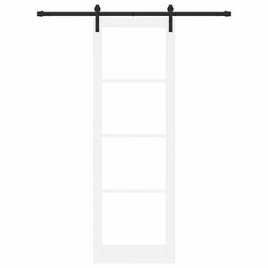 Συρόμενη Πόρτα ORKDAL Λευκό και Μαύρο 78 x 232 cm - Pakobazaar
