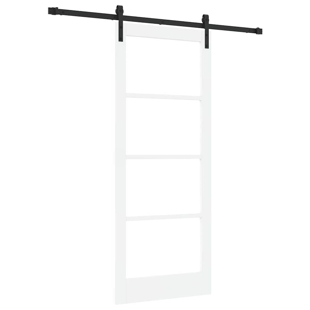 Συρόμενη Πόρτα ORKDAL Λευκό και Μαύρο 83 x 202 εκ. - Pakobazaar