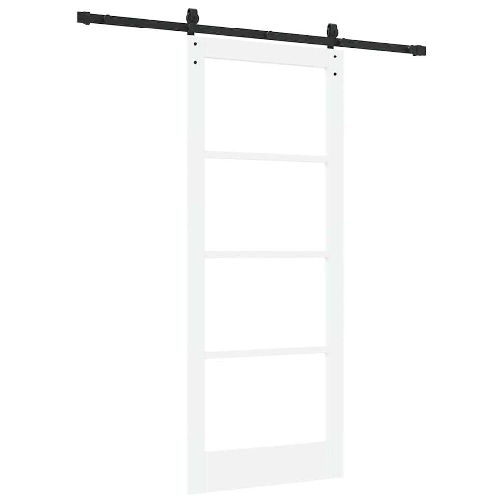 Συρόμενη Πόρτα ORKDAL Λευκό και Μαύρο 83 x 202 εκ. - Pakobazaar