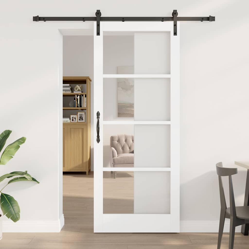Συρόμενη Πόρτα ORKDAL Λευκό και Μαύρο 86 x 211 cm - Pakobazaar