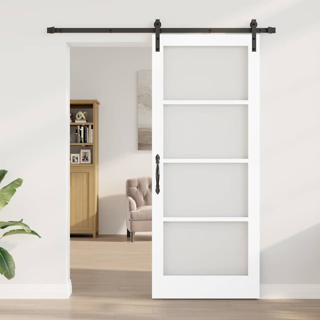 Συρόμενη Πόρτα ORKDAL Λευκό και Μαύρο 86 x 211 cm - Pakobazaar
