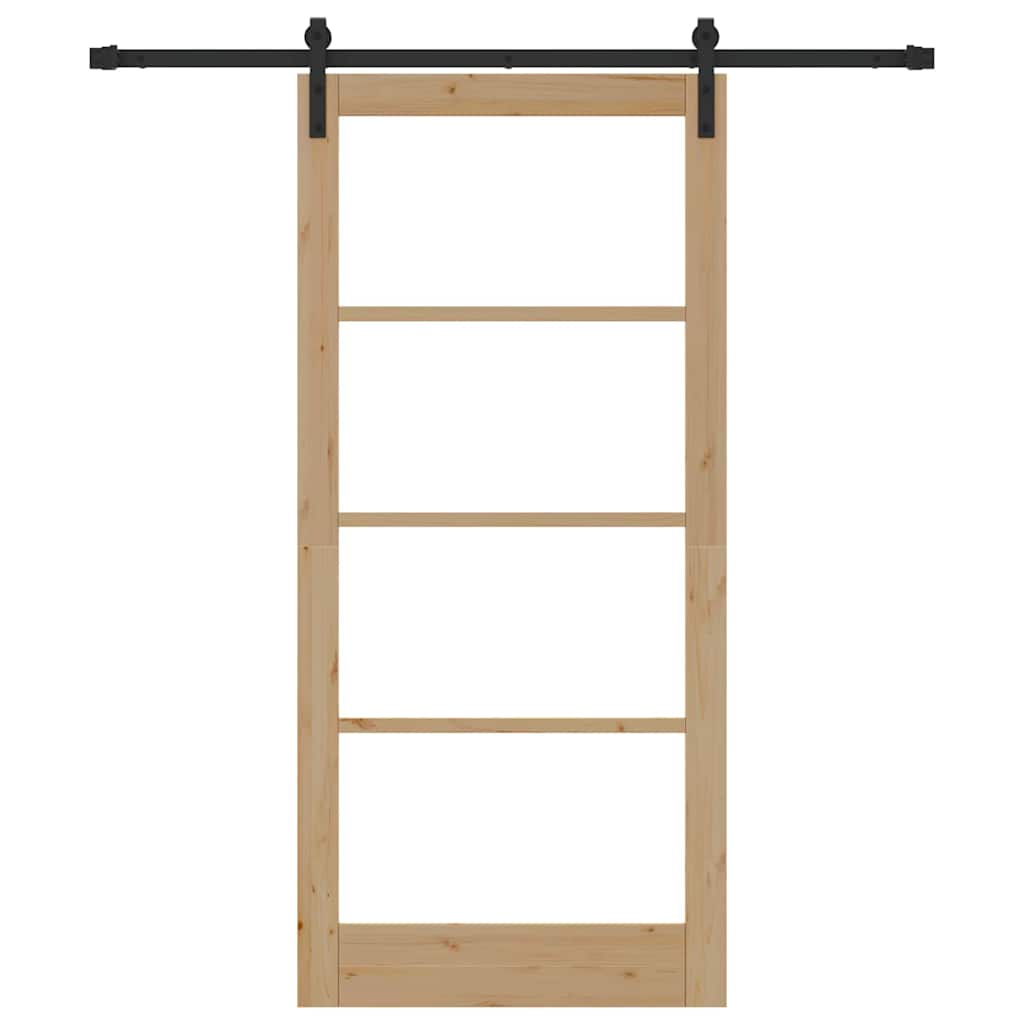 Συρόμενη Πόρτα ORKDAL Φυσικό και Μαύρο 93 x 202 cm - Pakobazaar