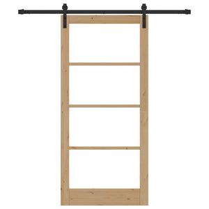 Συρόμενη Πόρτα ORKDAL Φυσικό και Μαύρο 93 x 202 cm - Pakobazaar