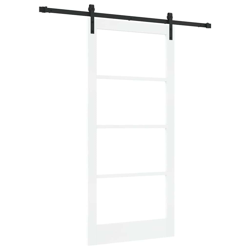 Συρόμενη Πόρτα ORKDAL Λευκό και Μαύρο 93 x 202 cm - Pakobazaar