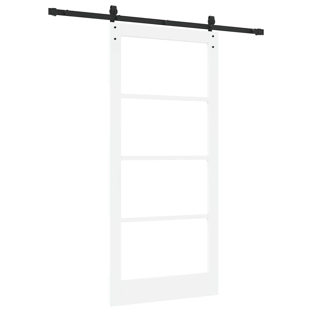 Συρόμενη Πόρτα ORKDAL Λευκό και Μαύρο 93 x 202 cm - Pakobazaar