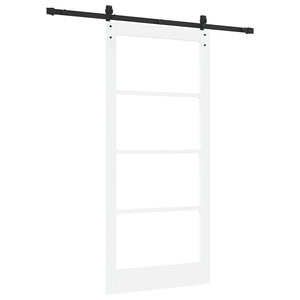 Συρόμενη Πόρτα ORKDAL Λευκό και Μαύρο 93 x 202 cm - Pakobazaar