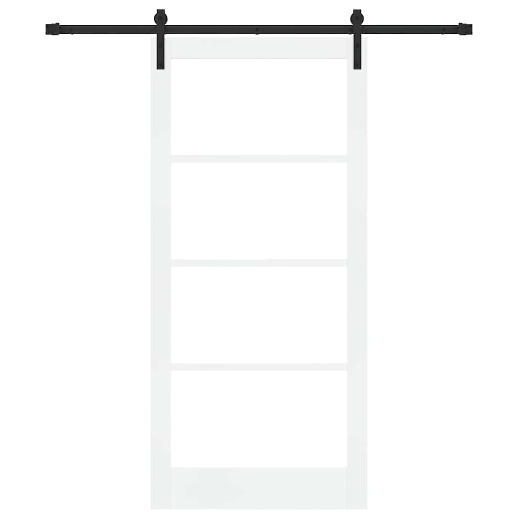Συρόμενη Πόρτα ORKDAL Λευκό και Μαύρο 93 x 202 cm - Pakobazaar