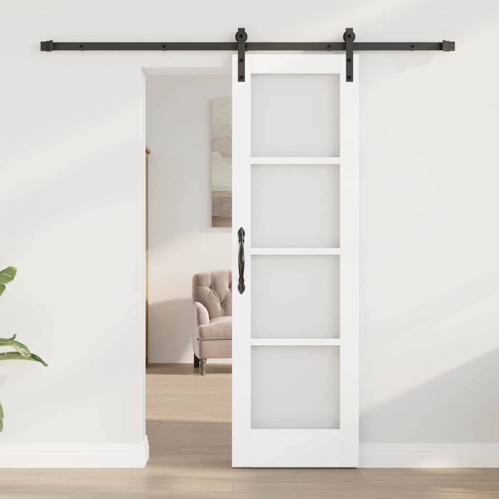 Συρόμενη Πόρτα ORKDAL Λευκό και Μαύρο 61 x 198,5 εκ. - Pakobazaar