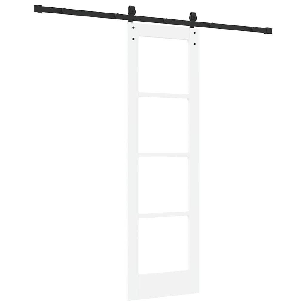 Συρόμενη Πόρτα ORKDAL Λευκό και Μαύρο 61 x 198,5 εκ. - Pakobazaar