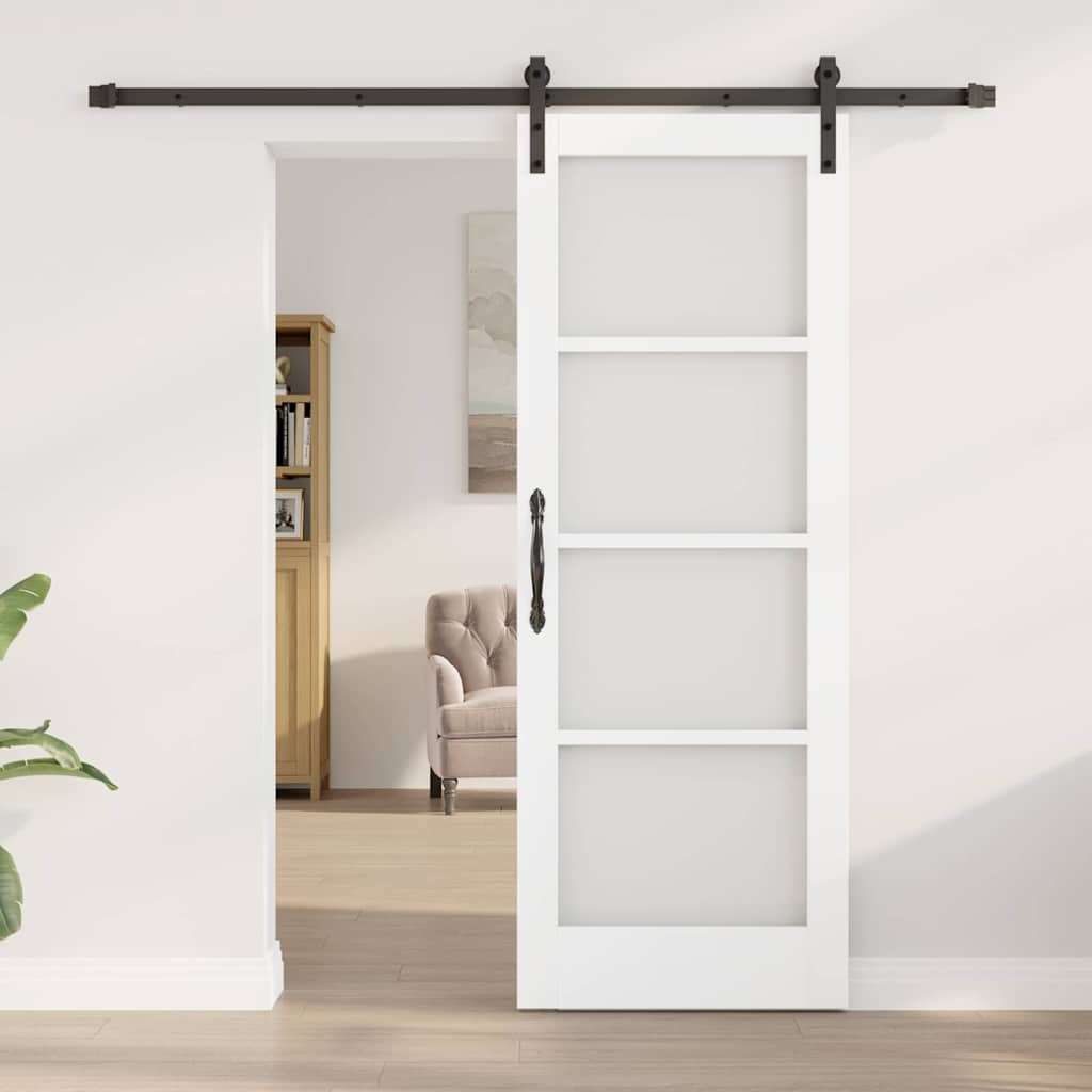Συρόμενη Πόρτα ORKDAL Λευκό και Μαύρο 73,5 x 198,5 εκ. - Pakobazaar