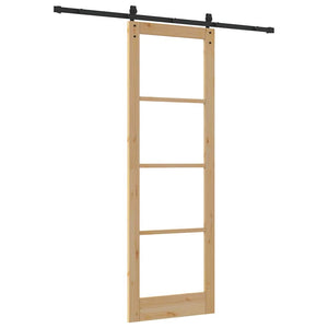 Συρόμενη Πόρτα ORKDAL Φυσικό και Μαύρο 78 x 232 cm - Pakobazaar