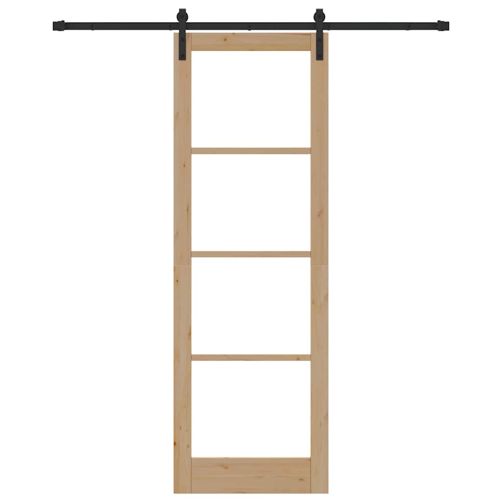 Συρόμενη Πόρτα ORKDAL Φυσικό και Μαύρο 78 x 232 cm