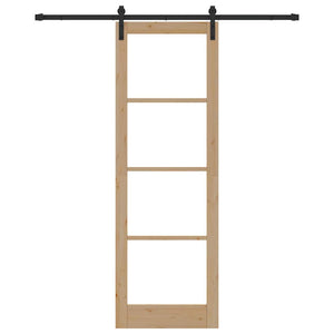 Συρόμενη Πόρτα ORKDAL Φυσικό και Μαύρο 78 x 232 cm - Pakobazaar