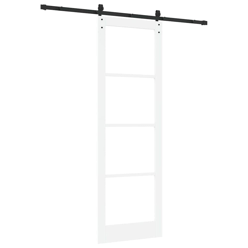 Συρόμενη Πόρτα ORKDAL Λευκό και Μαύρο 78 x 232 cm - Pakobazaar