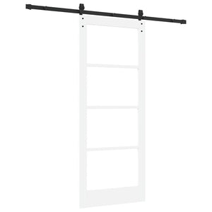 Συρόμενη Πόρτα ORKDAL Λευκό και Μαύρο 83 x 202 εκ. - Pakobazaar
