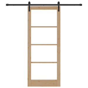 Συρόμενη Πόρτα ORKDAL Φυσικό και Μαύρο 86 x 211 cm - Pakobazaar