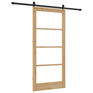Συρόμενη Πόρτα ORKDAL Φυσικό και Μαύρο 93 x 202 cm - Pakobazaar