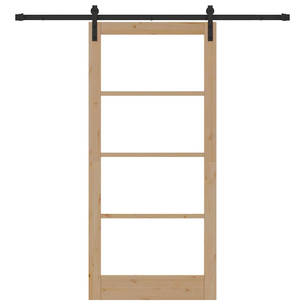 Συρόμενη Πόρτα ORKDAL Φυσικό και Μαύρο 93 x 202 cm - Pakobazaar