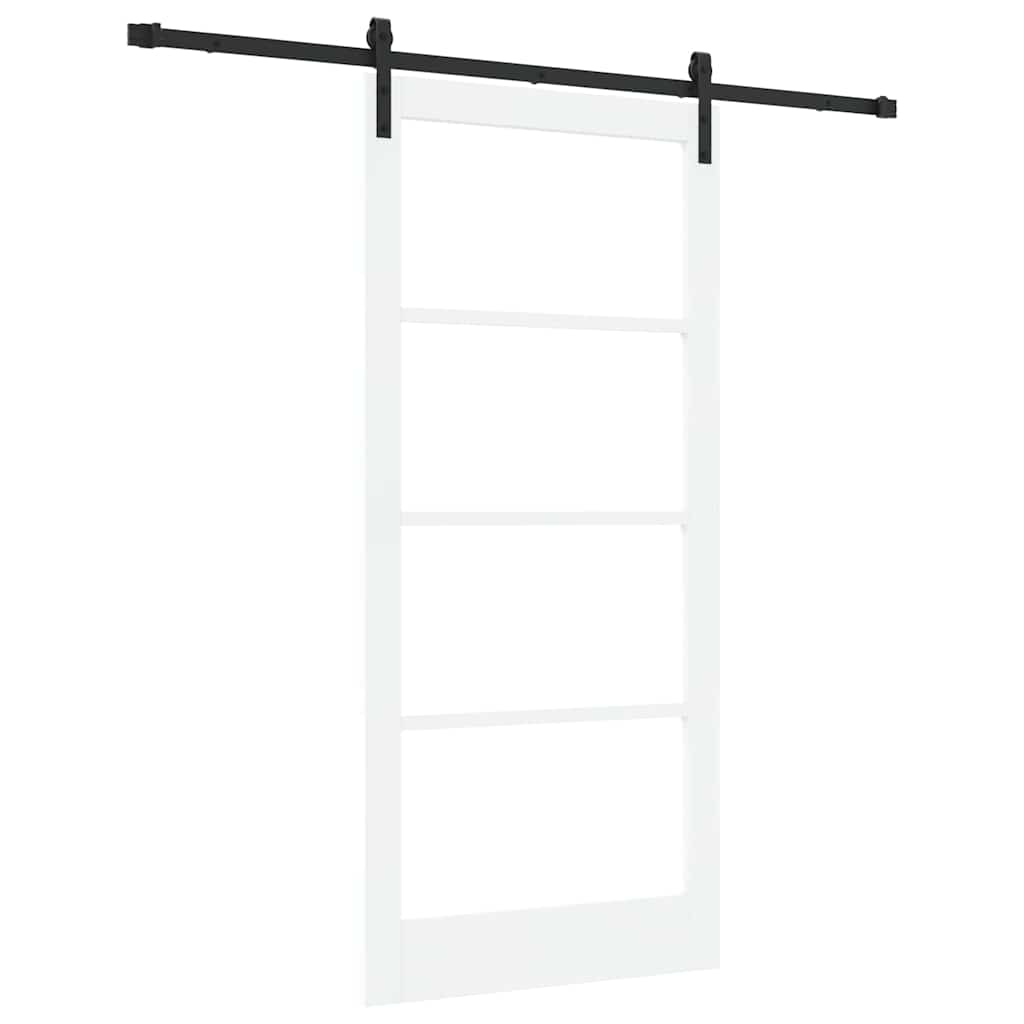 Συρόμενη Πόρτα ORKDAL Λευκό και Μαύρο 93 x 202 cm - Pakobazaar