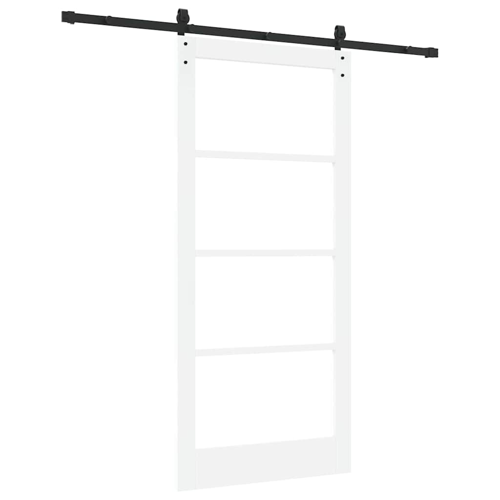 Συρόμενη Πόρτα ORKDAL Λευκό και Μαύρο 93 x 202 cm - Pakobazaar