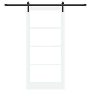 Συρόμενη Πόρτα ORKDAL Λευκό και Μαύρο 93 x 202 cm - Pakobazaar