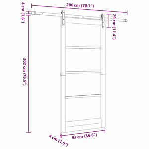 Συρόμενη Πόρτα ORKDAL Λευκό 93 x 202 cm - Pakobazaar