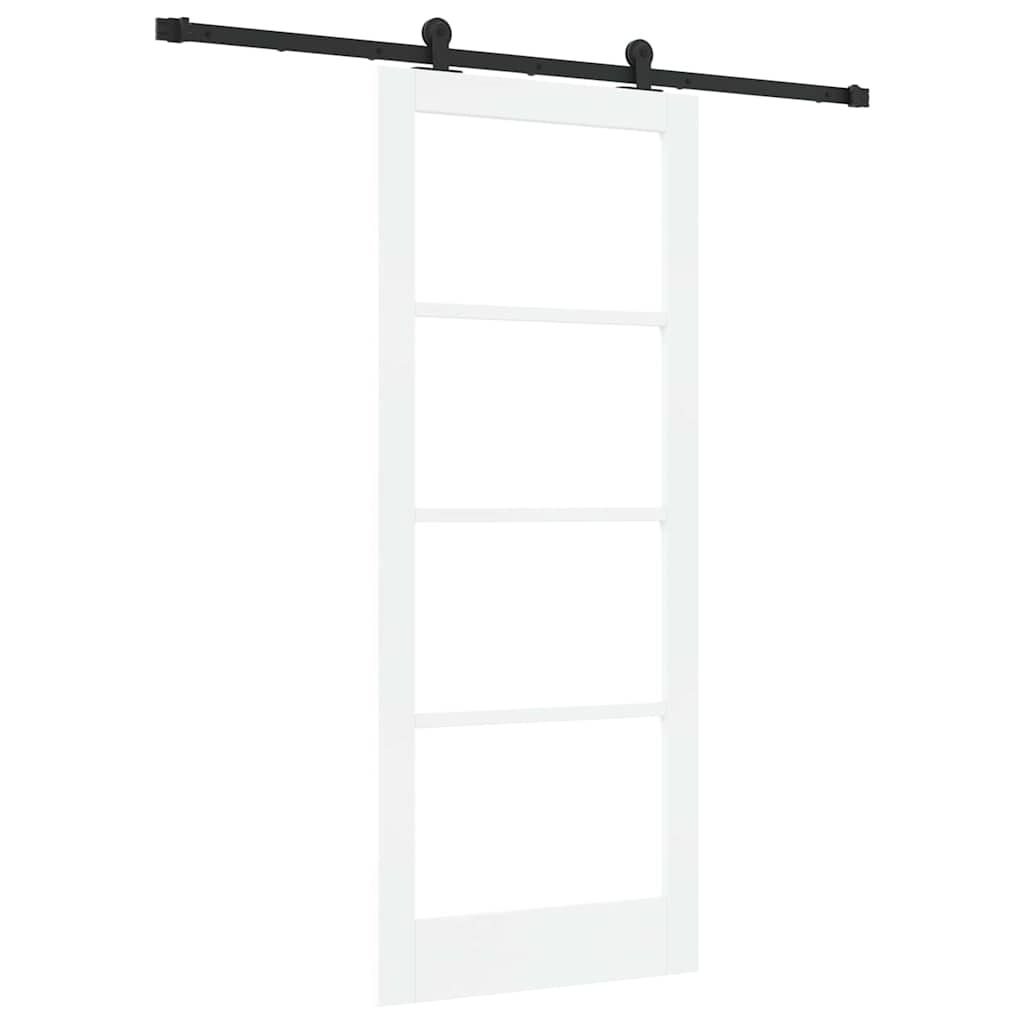 Συρόμενη Πόρτα ORKDAL Λευκό και Μαύρο 83 x 202 εκ. - Pakobazaar