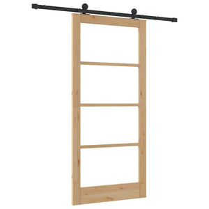 Συρόμενη Πόρτα ORKDAL Φυσικό και Μαύρο 93 x 202 cm - Pakobazaar